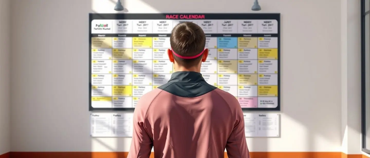 calendário de corridas para um maratonista se guiar para as suas provas