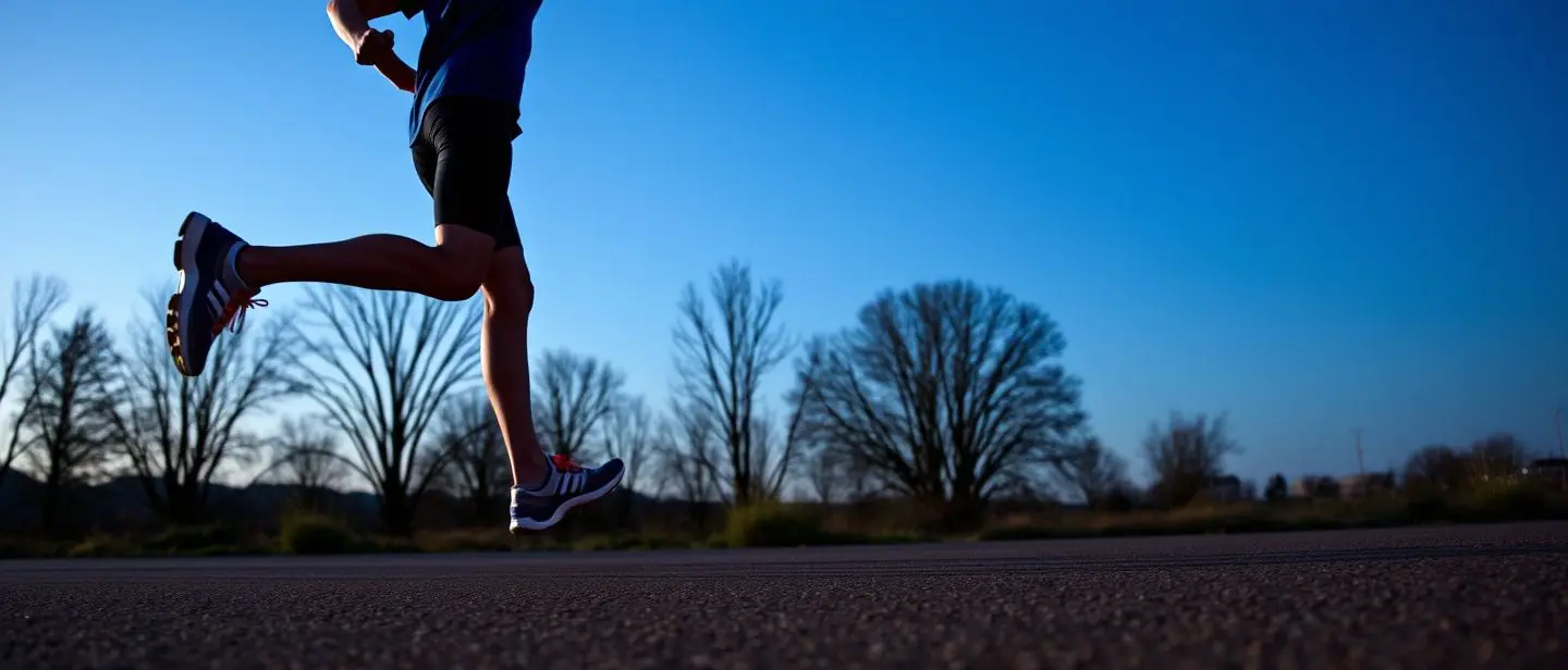 man running with adidas