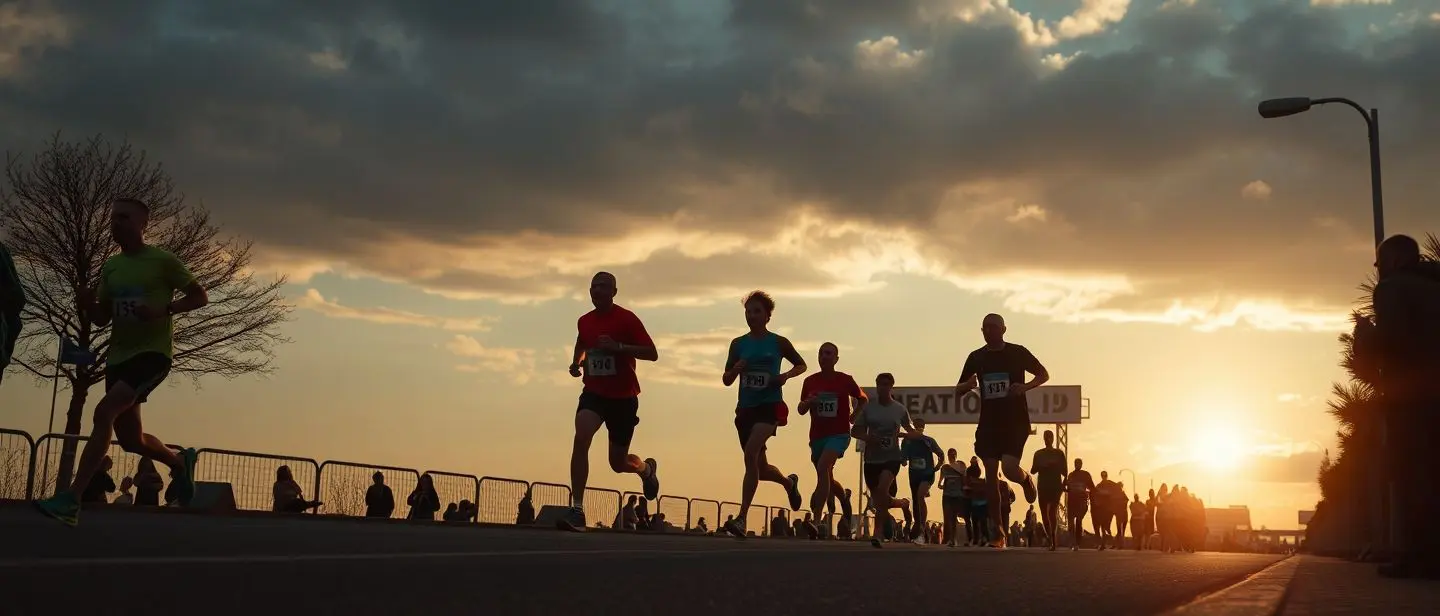 maratonistas a correr