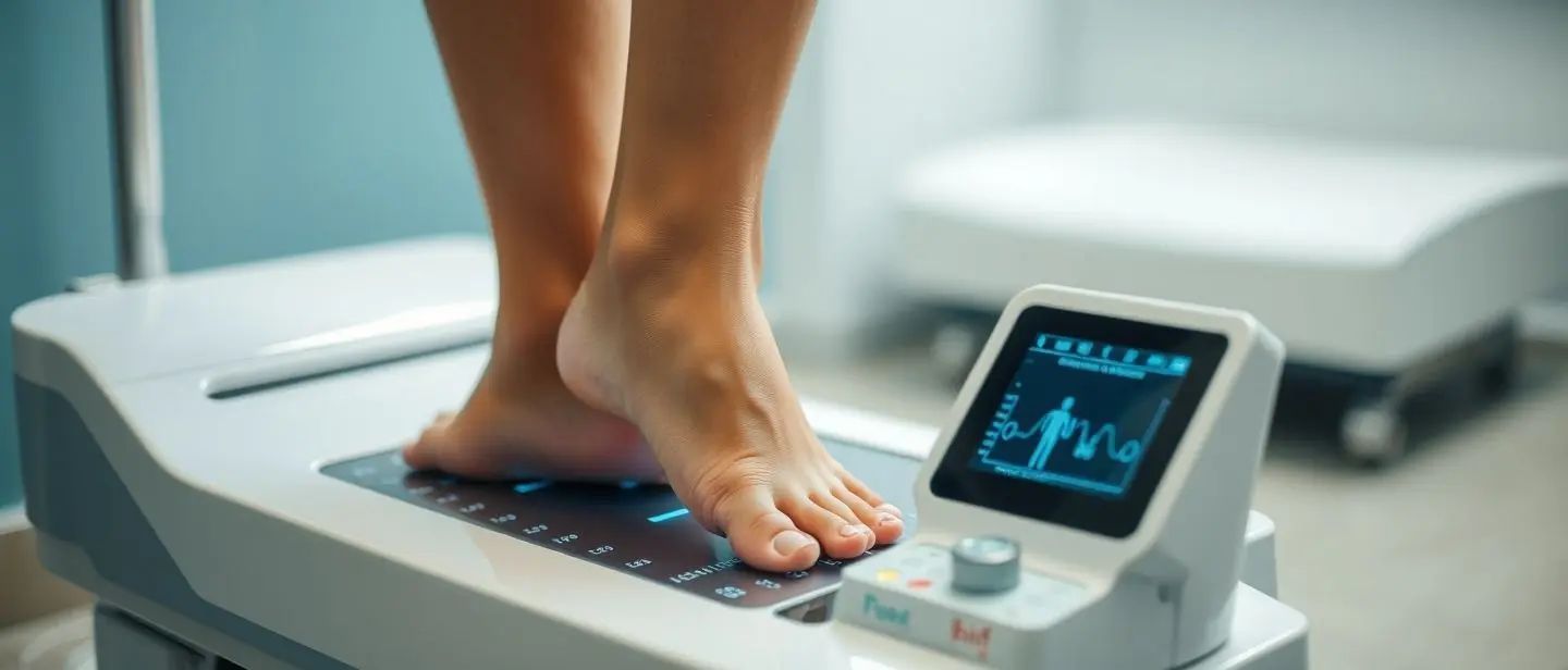 medição de pés mulher